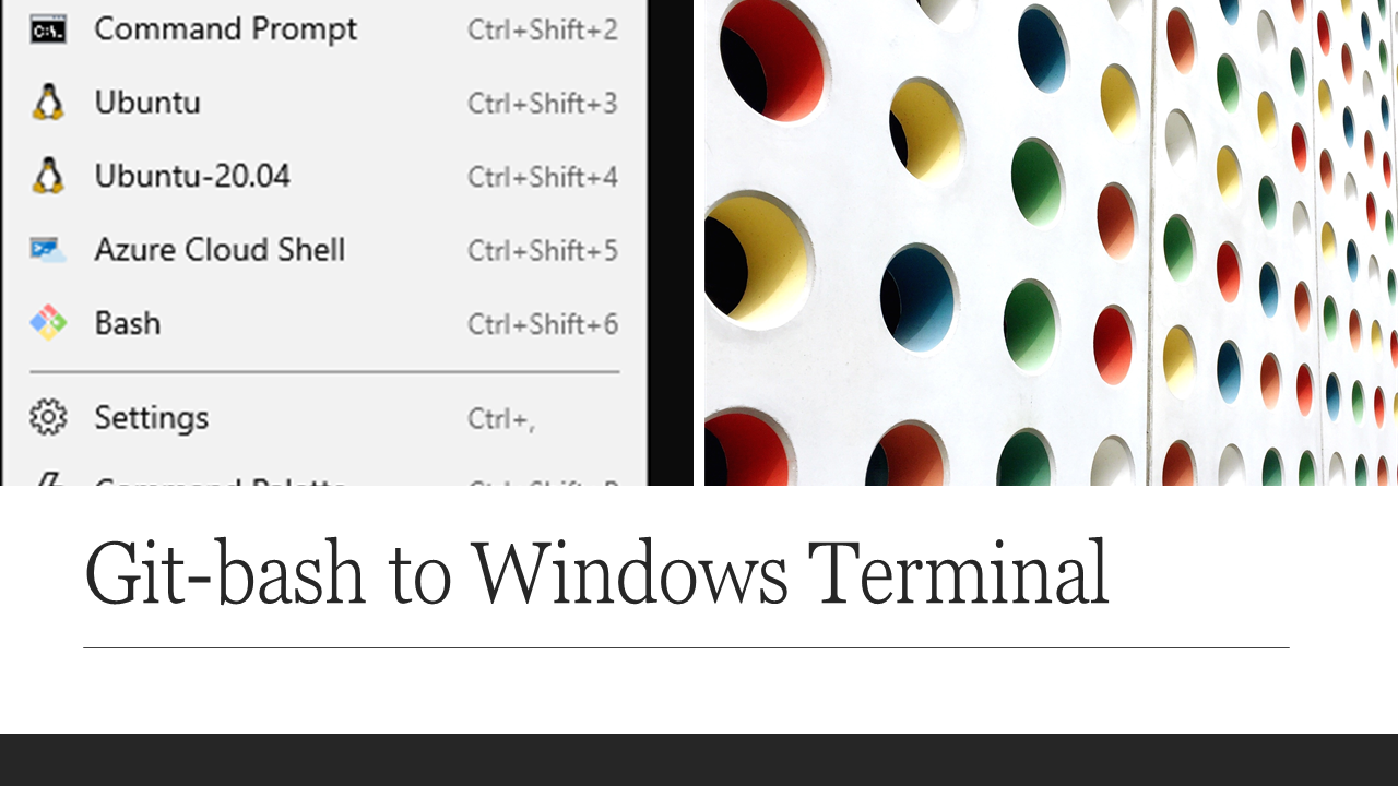 git-bash to windows terminal